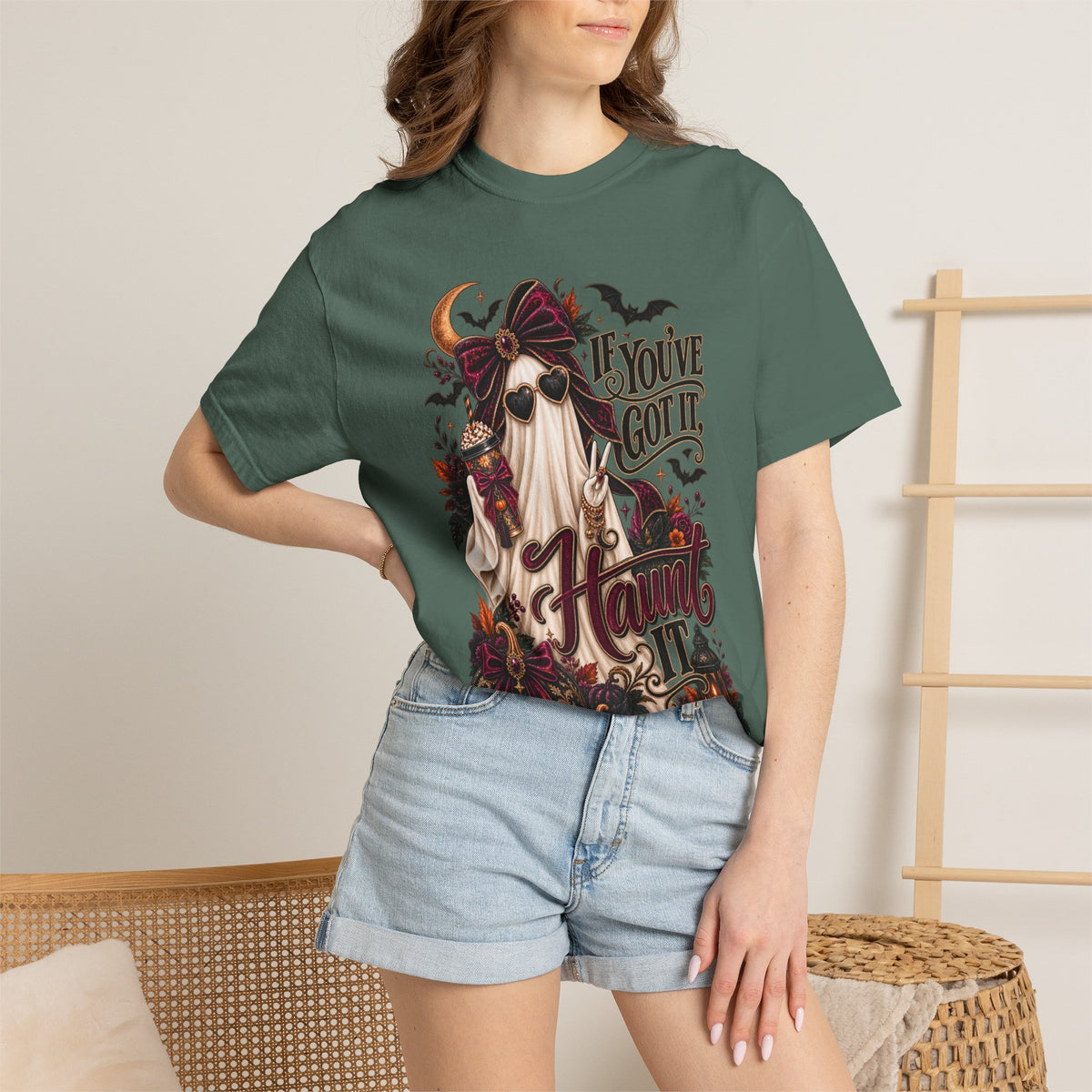 Halloween Ghost T-Shirt – "If You’ve Got It, Haunt It" Spooky Graphic Tee