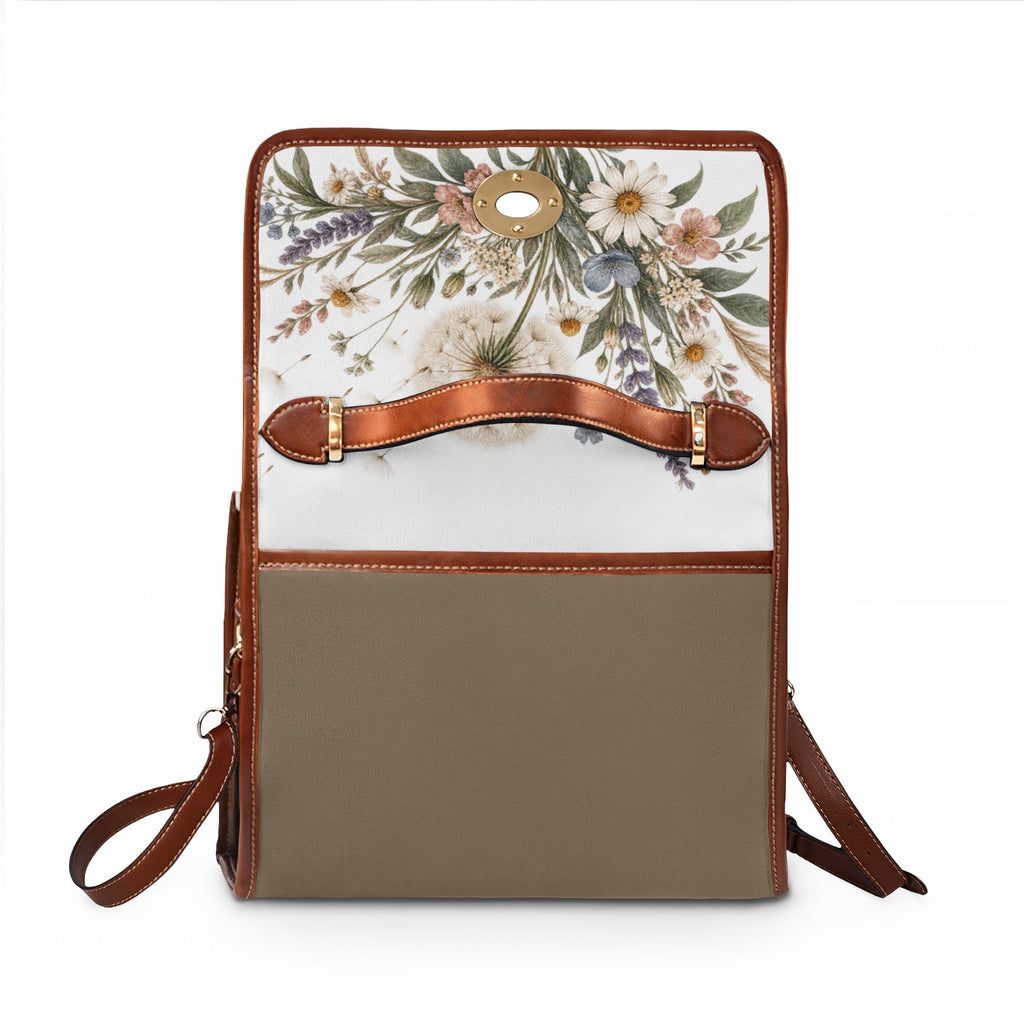 Wild Blooms Floral Waterproof Canvas Crossbody Bag