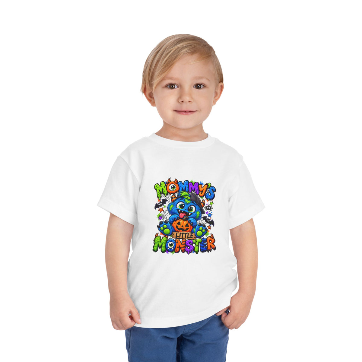 Toddler Tee — "Mommy's Little Monster" Halloween Graphic