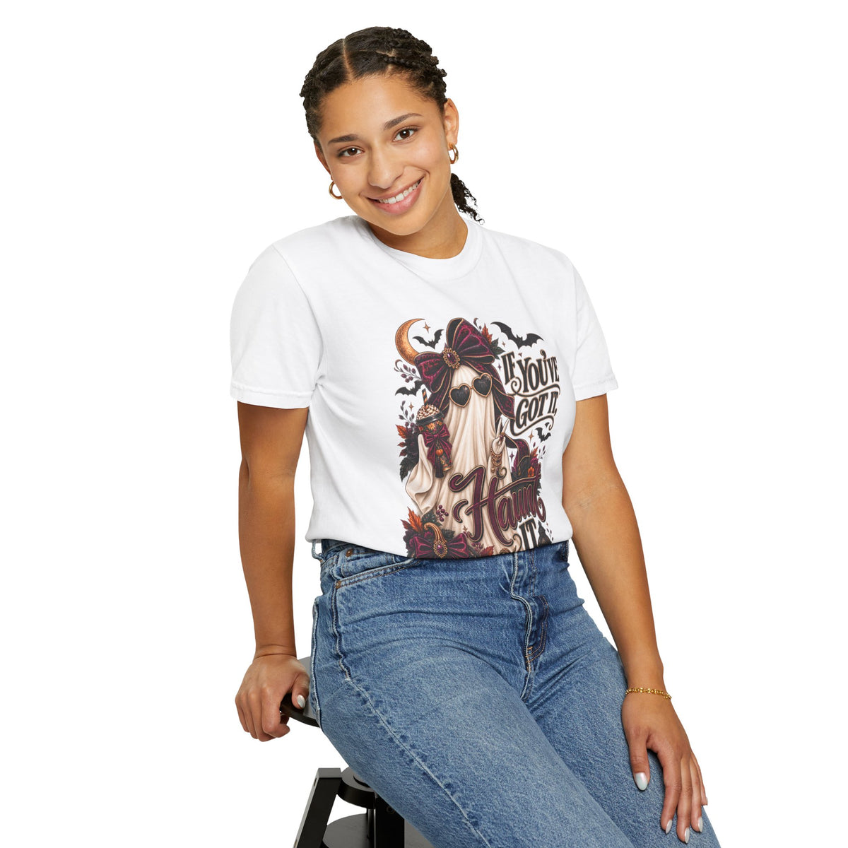 Halloween Ghost T-Shirt – "If You’ve Got It, Haunt It" Spooky Graphic Tee