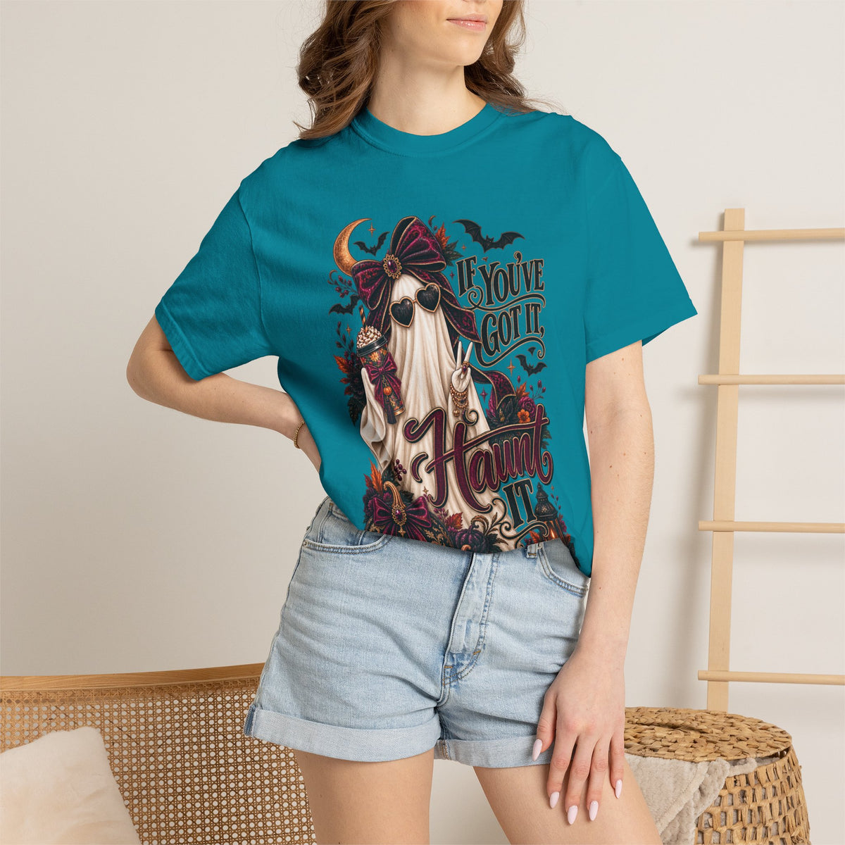 Halloween Ghost T-Shirt – "If You’ve Got It, Haunt It" Spooky Graphic Tee