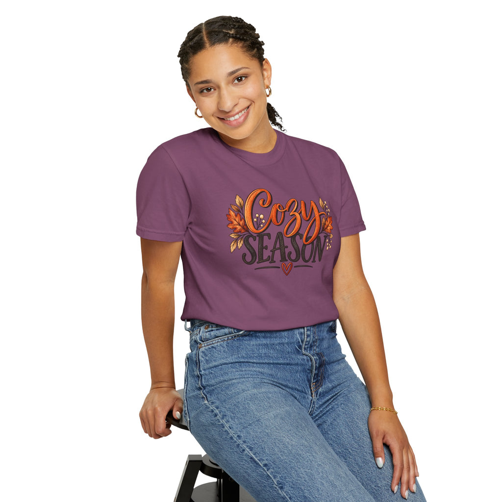 Cozy Season Tee — Autumn Leaves Fall Graphic T-Shirt