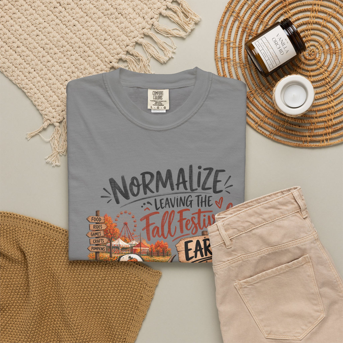 Fall Festival T-Shirt — "Normalize Leaving the Fall Festival Early Because You've Had Enough People"