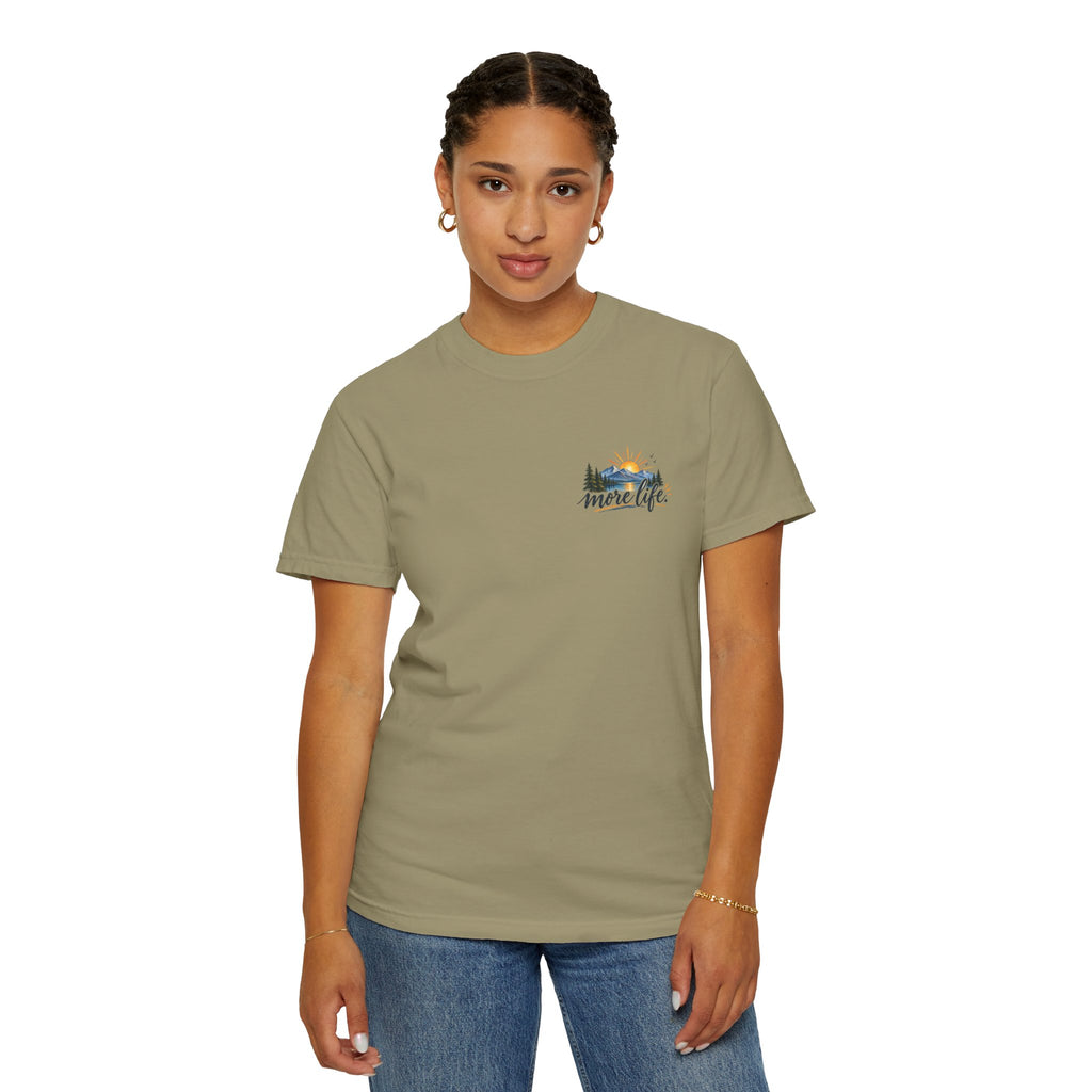 Adventure Graphic T-Shirt — "You Can't Give Your Life More Time" Scenic Tee