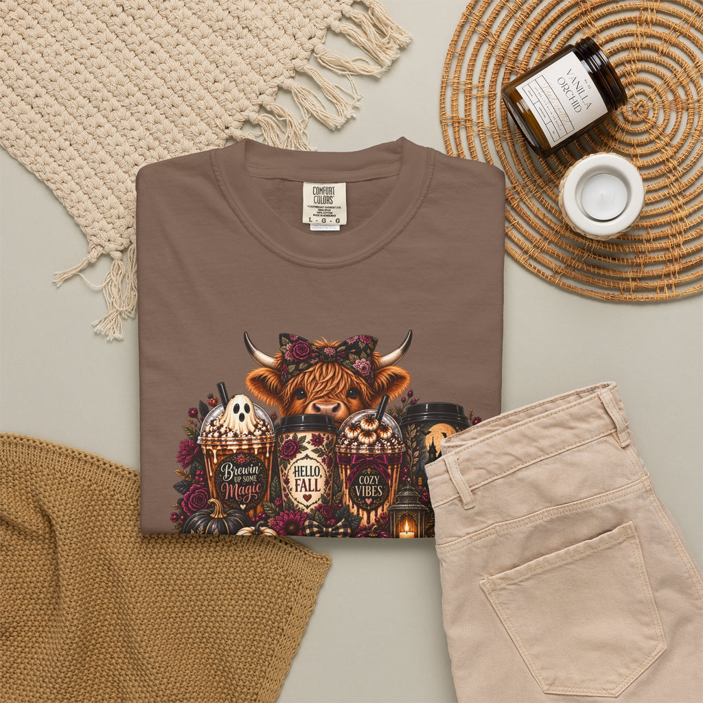 Vintage Floral Coffee Heifer T-Shirt — Heifer Coffee Graphic Tee