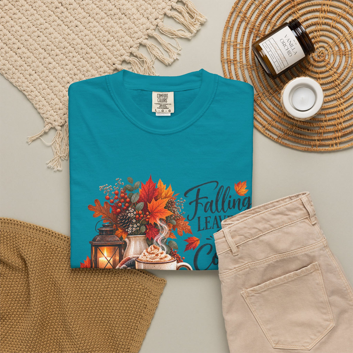 Falling Leaves & Coffee Please T-Shirt