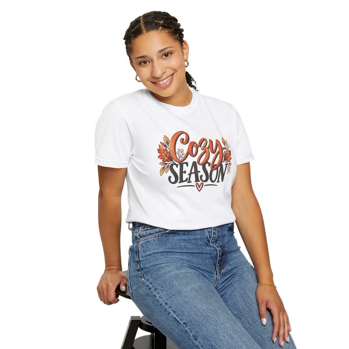 Cozy Season Tee — Autumn Leaves Fall Graphic T-Shirt