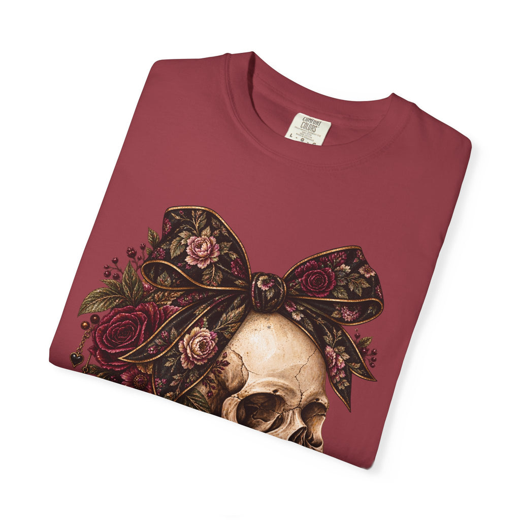 Skull & Roses T-Shirt — Floral Skull Graphic Tee