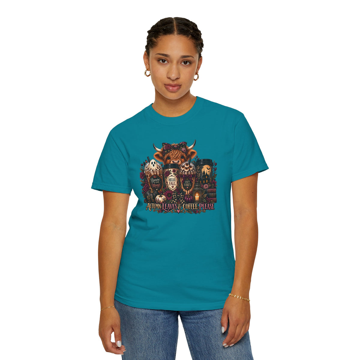 Vintage Floral Coffee Heifer T-Shirt — Heifer Coffee Graphic Tee