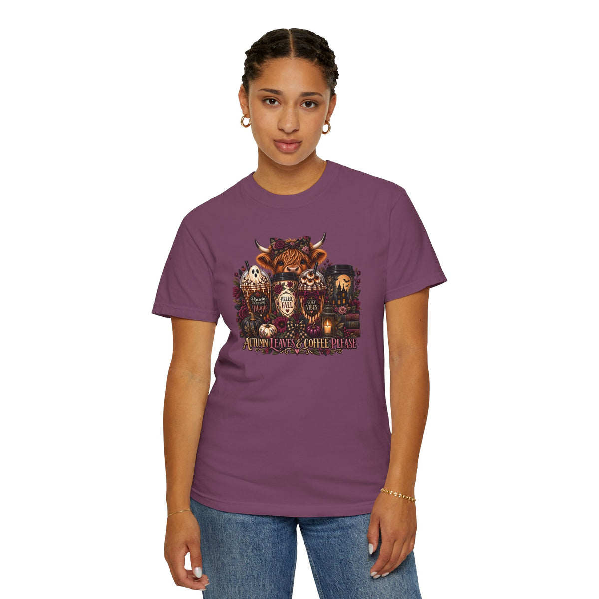 Vintage Floral Coffee Heifer T-Shirt — Heifer Coffee Graphic Tee