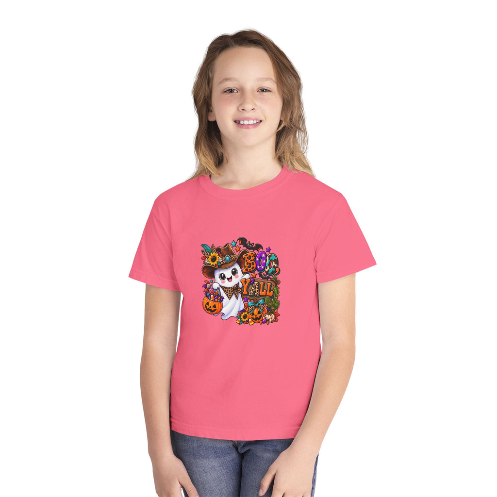 Kids' Halloween Ghost Tee — Cute Fall Pumpkin & Floral Trick-or-Treat Shirt