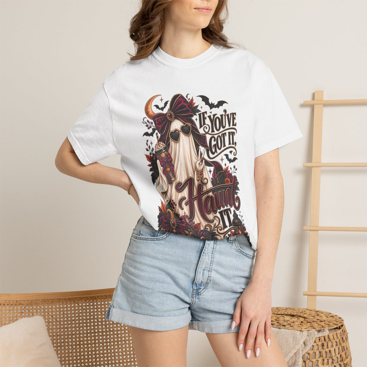 Halloween Ghost T-Shirt – "If You’ve Got It, Haunt It" Spooky Graphic Tee
