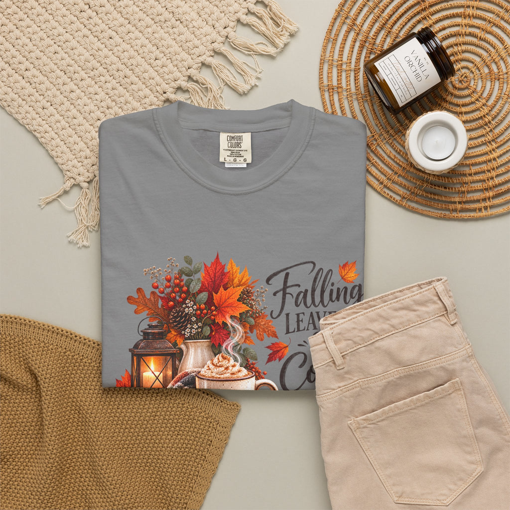 Falling Leaves & Coffee Please T-Shirt