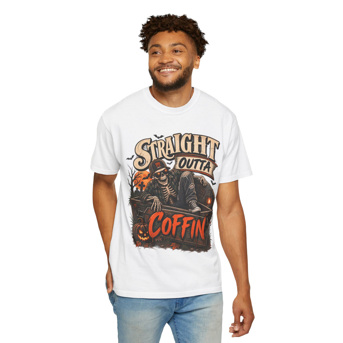 Straight Outta Coffin Halloween Graphic T-Shirt
