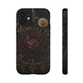Midnight Garden Tough Case – Vintage Dark Floral Phone Case (Antique Dahlia & Dandelion)