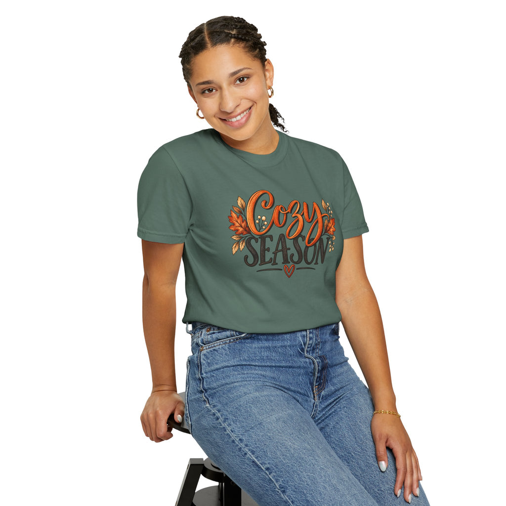 Cozy Season Tee — Autumn Leaves Fall Graphic T-Shirt