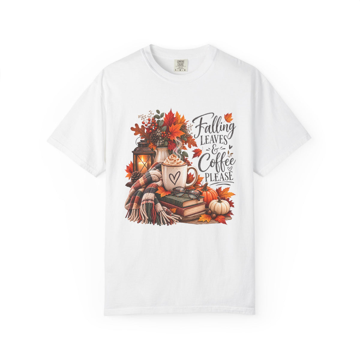 Falling Leaves & Coffee Please T-Shirt