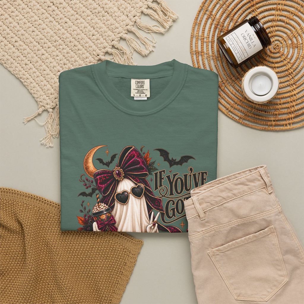 Halloween Ghost T-Shirt – "If You’ve Got It, Haunt It" Spooky Graphic Tee
