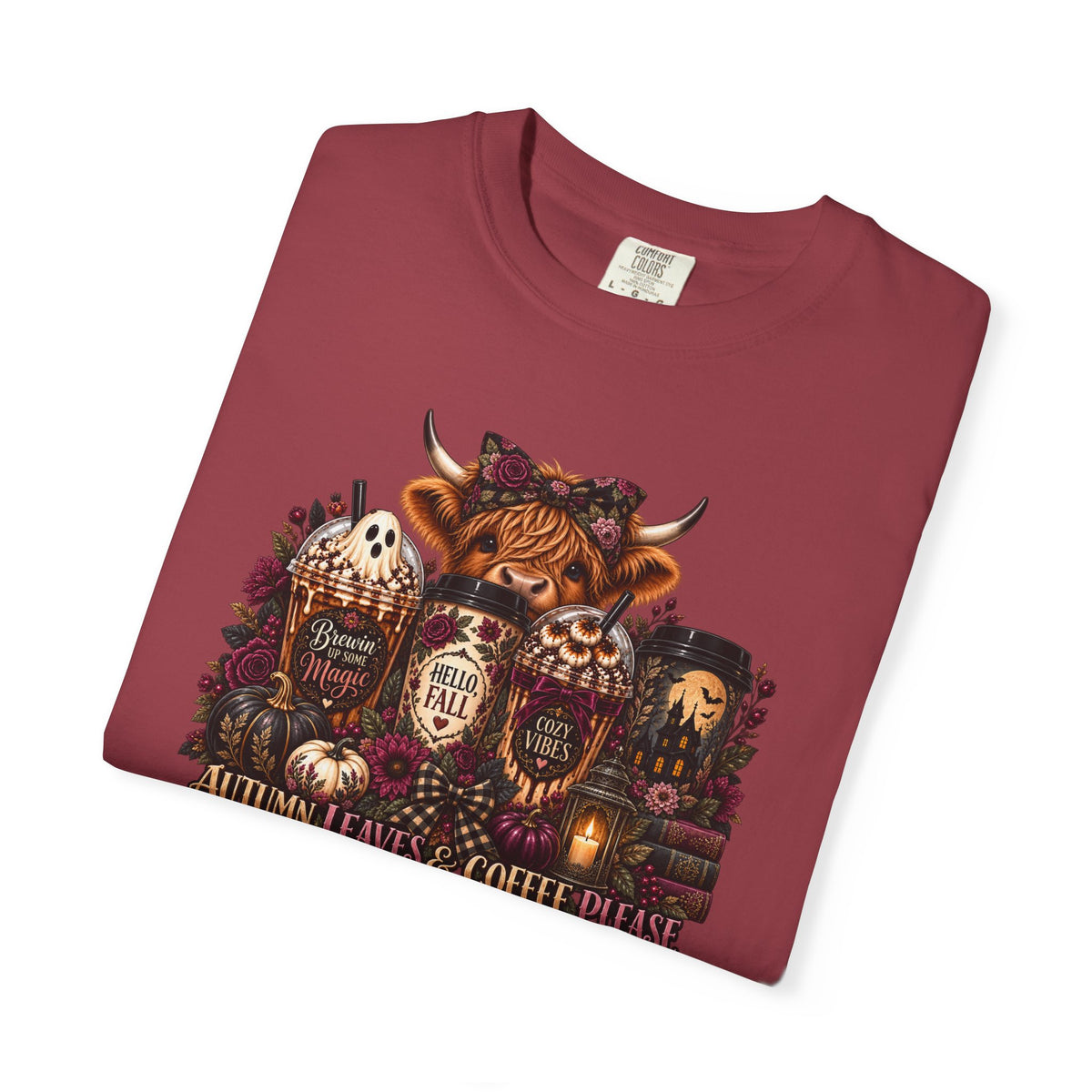 Vintage Floral Coffee Heifer T-Shirt — Heifer Coffee Graphic Tee