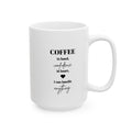 Funny Coffee Mug - 'I Need Coffee' Ceramic Cup, 15oz