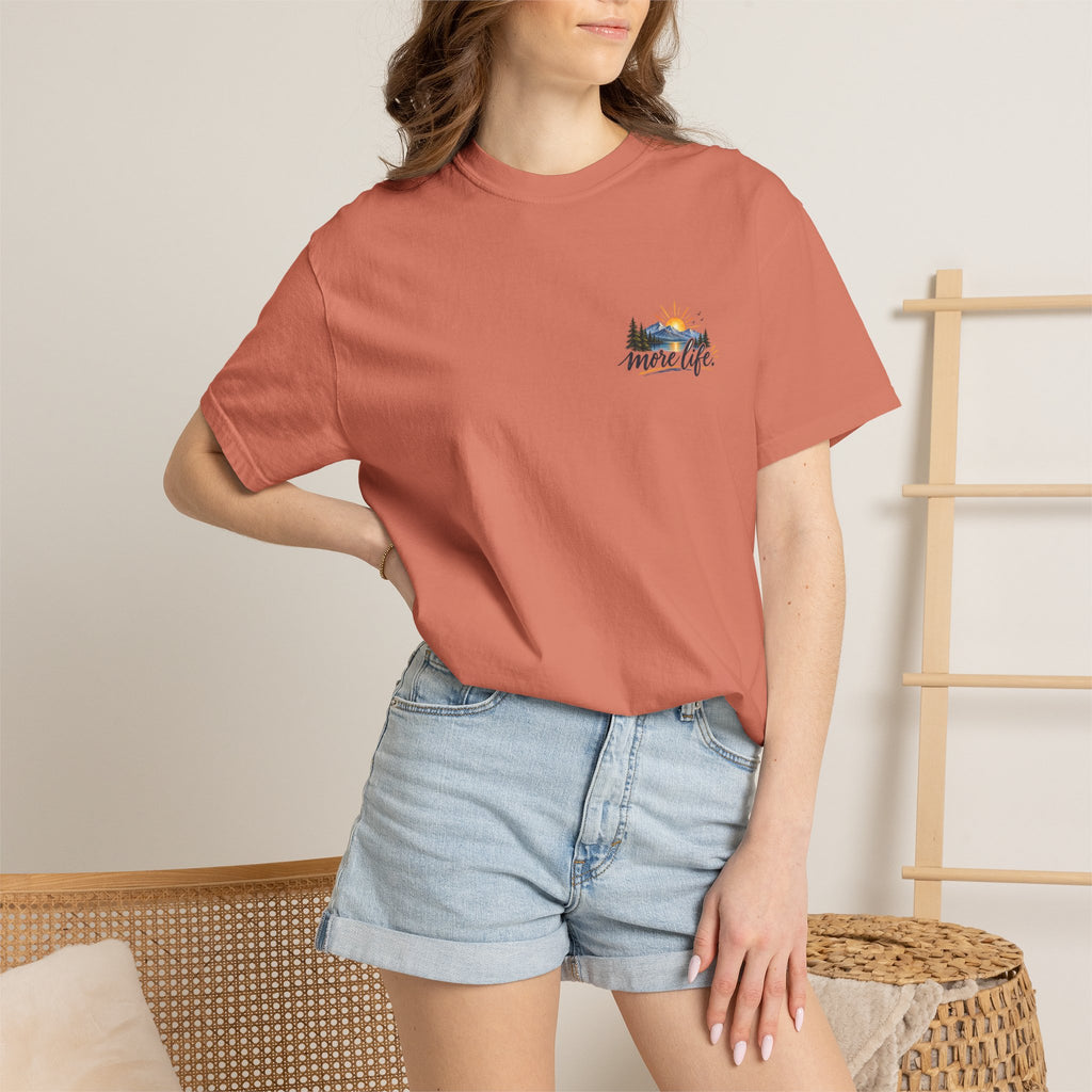 Adventure Graphic T-Shirt — "You Can't Give Your Life More Time" Scenic Tee