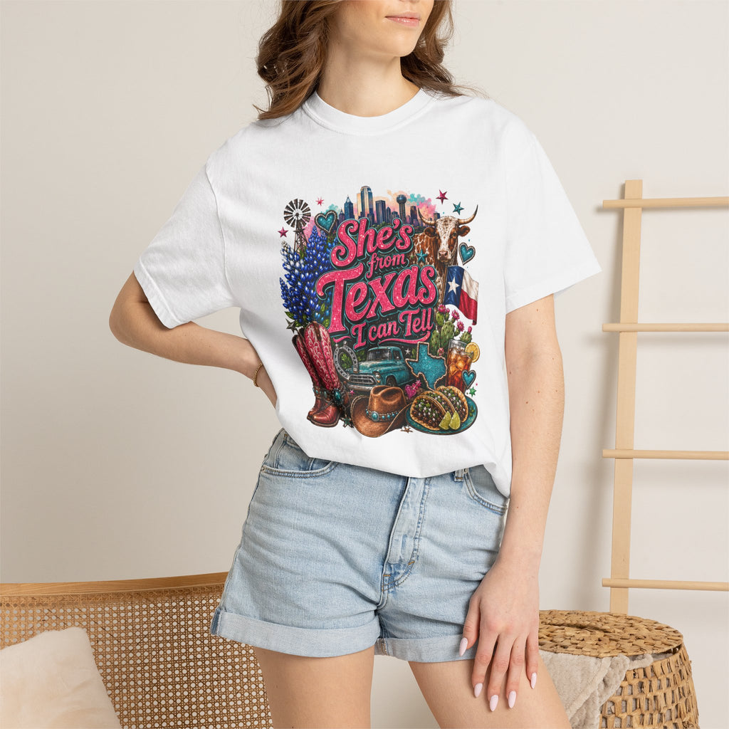 She's From Texas I Can Tell T-Shirt — Texas Pride Graphic Tee