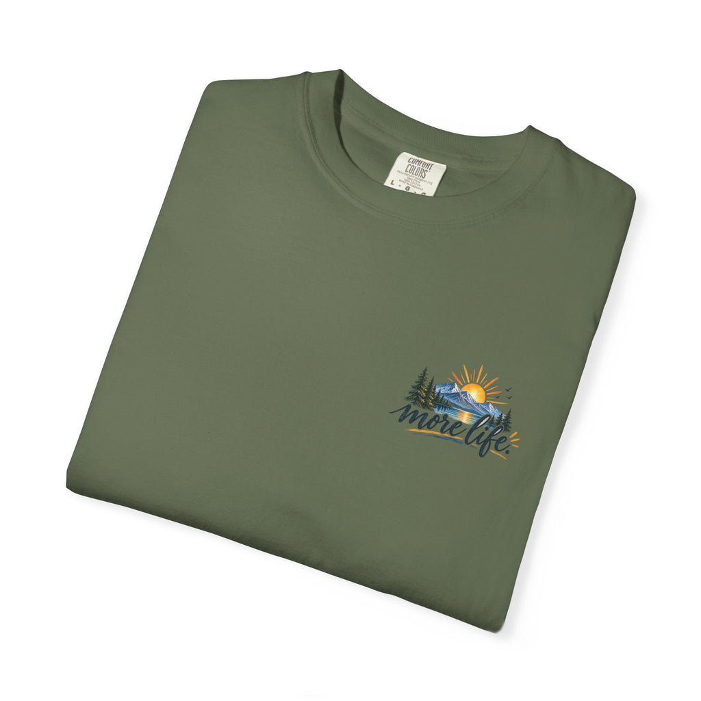 Adventure Graphic T-Shirt — "You Can't Give Your Life More Time" Scenic Tee