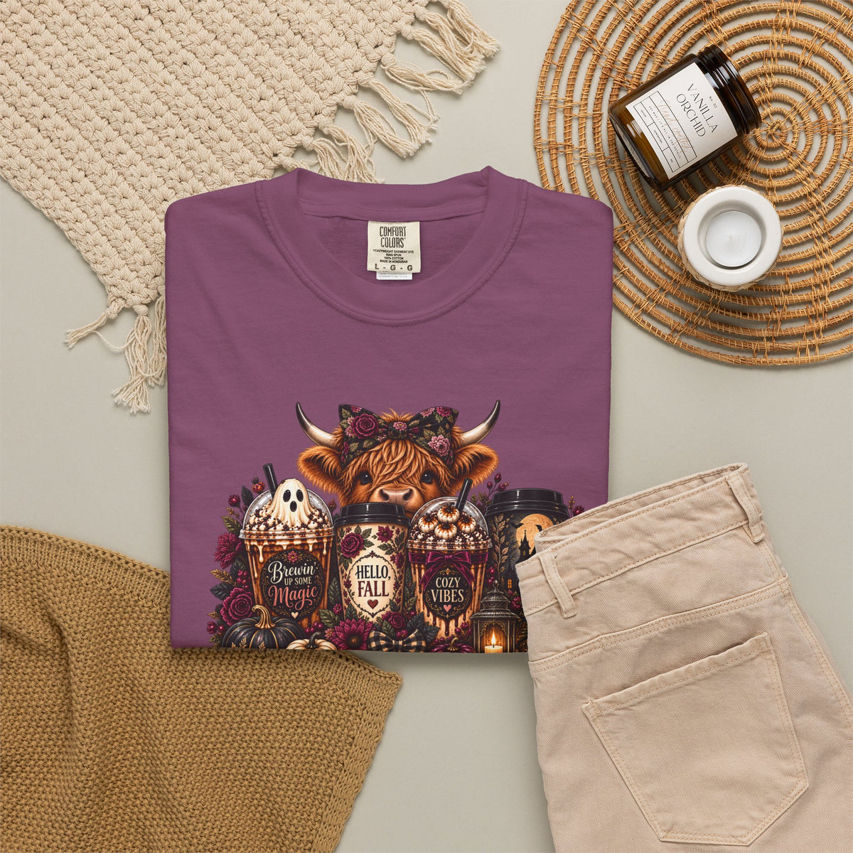 Vintage Floral Coffee Heifer T-Shirt — Heifer Coffee Graphic Tee