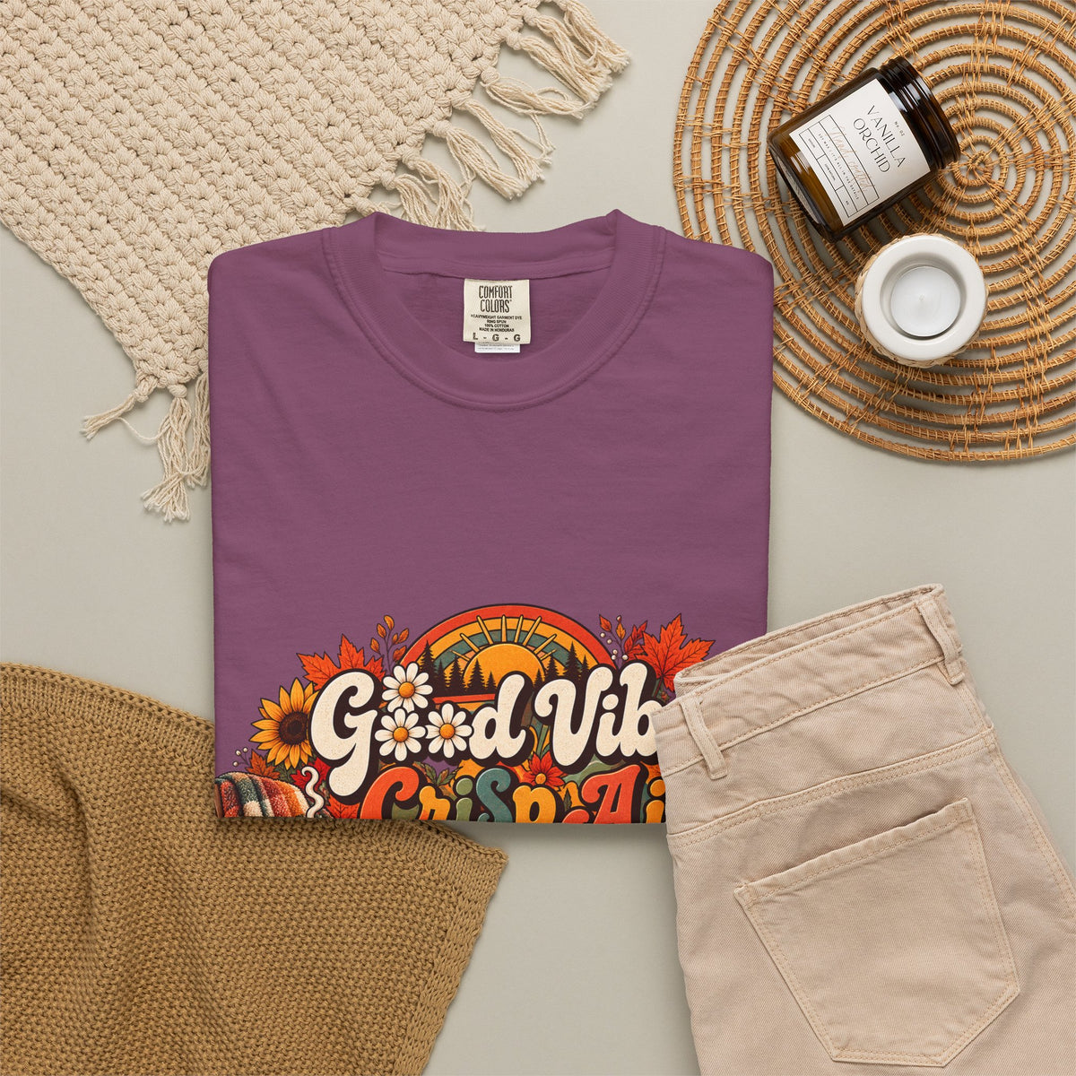 Fall Cozy 'Good Vibes & Cider' T-Shirt