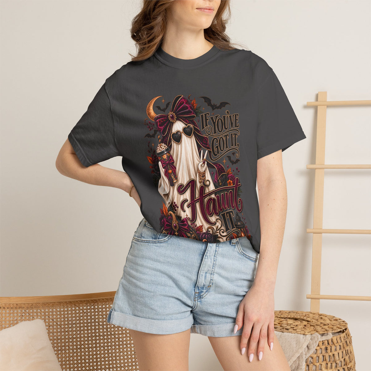 Halloween Ghost T-Shirt – "If You’ve Got It, Haunt It" Spooky Graphic Tee