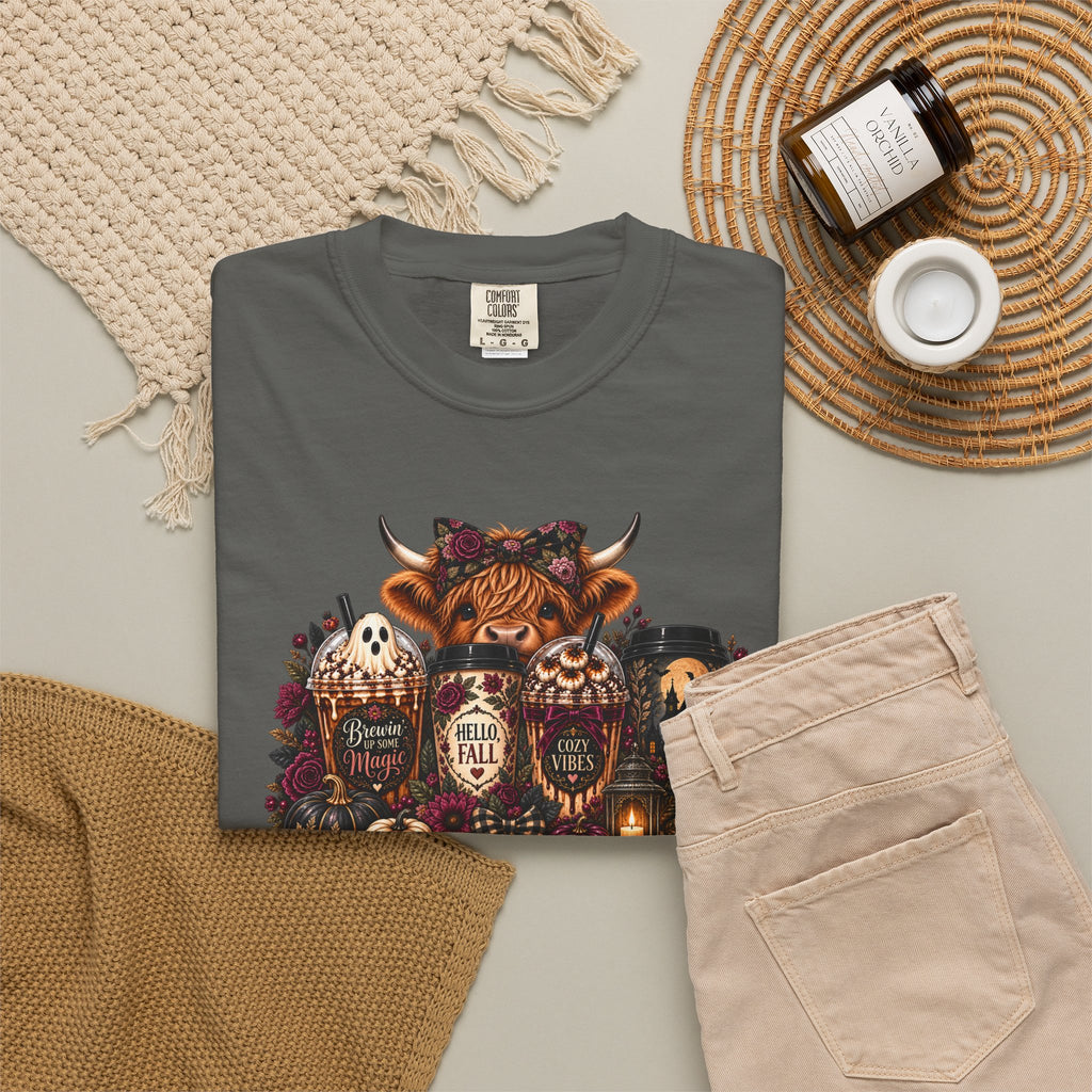 Vintage Floral Coffee Heifer T-Shirt — Heifer Coffee Graphic Tee