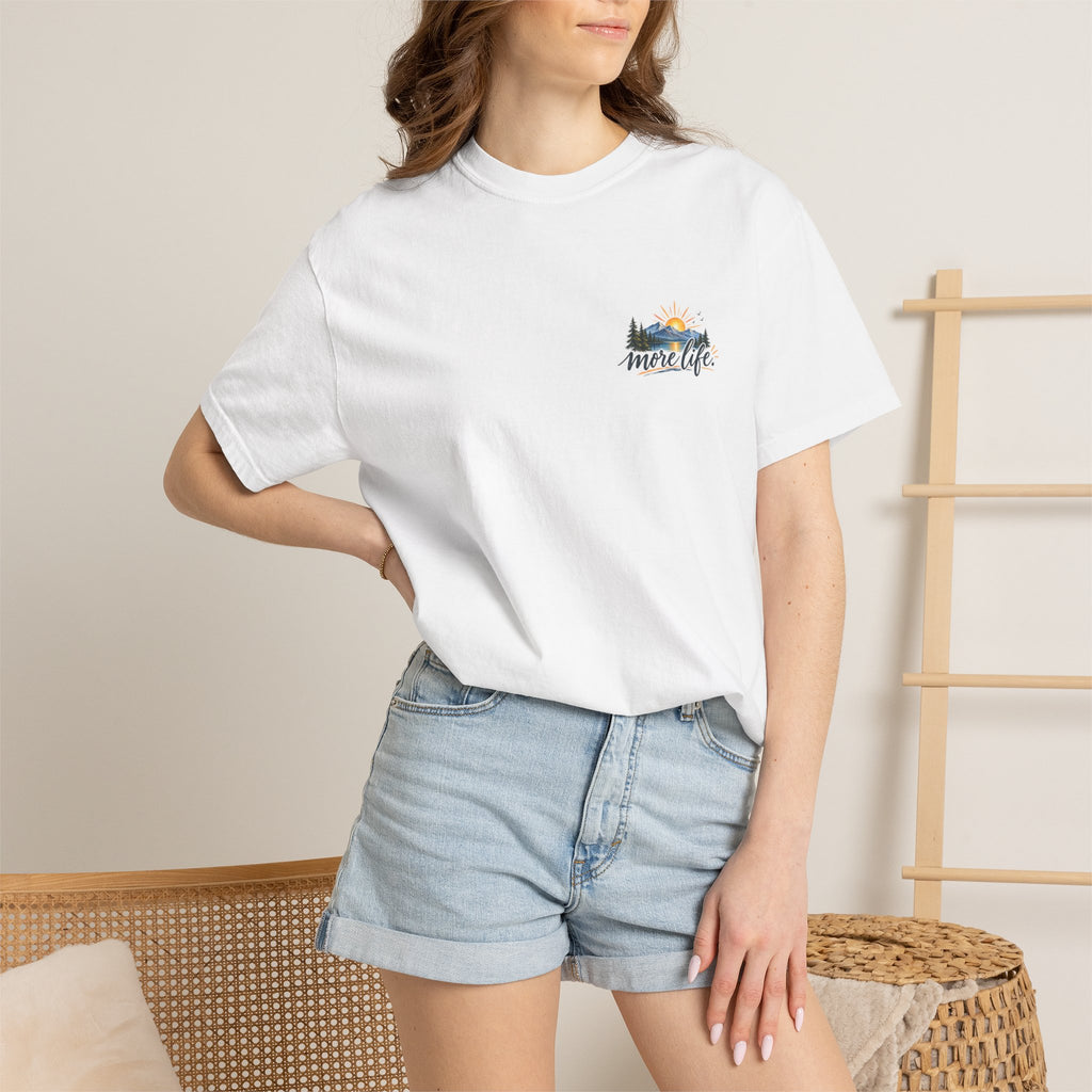 Adventure Graphic T-Shirt — "You Can't Give Your Life More Time" Scenic Tee