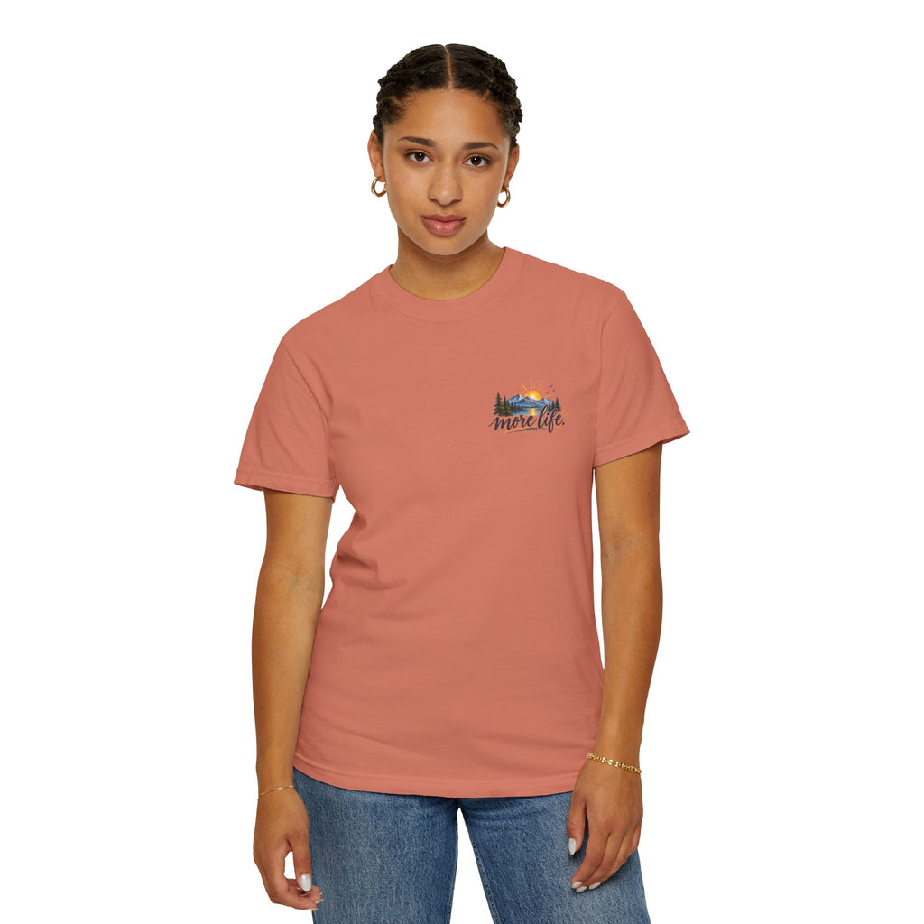 Adventure Graphic T-Shirt — "You Can't Give Your Life More Time" Scenic Tee