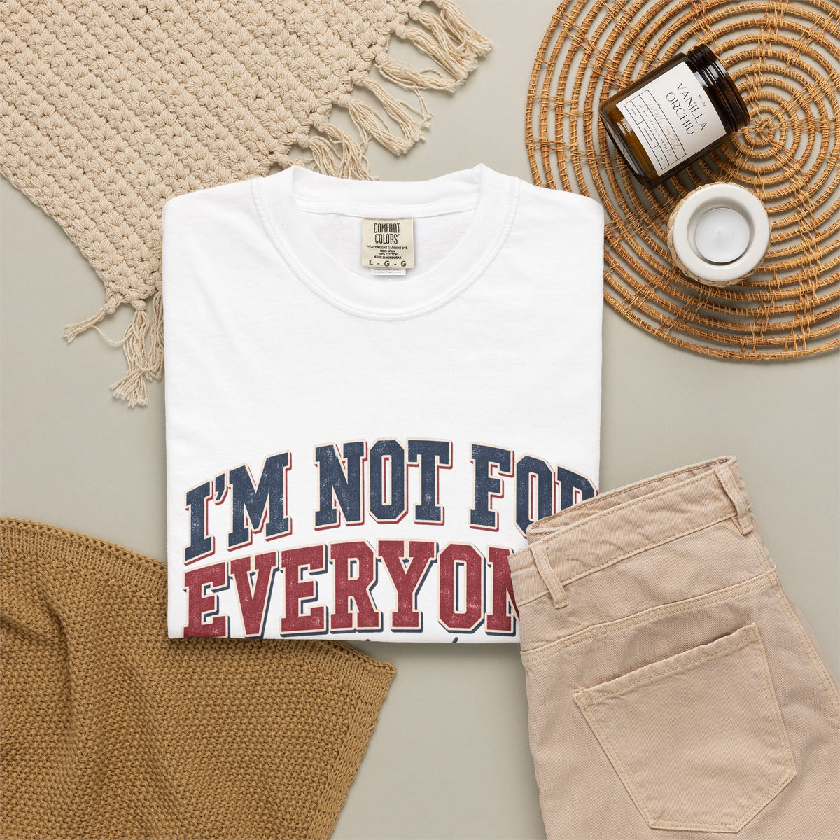 I’m Not For Everyone T-Shirt — Bold Statement Graphic Tee (‘Thank Goodness’ Script)