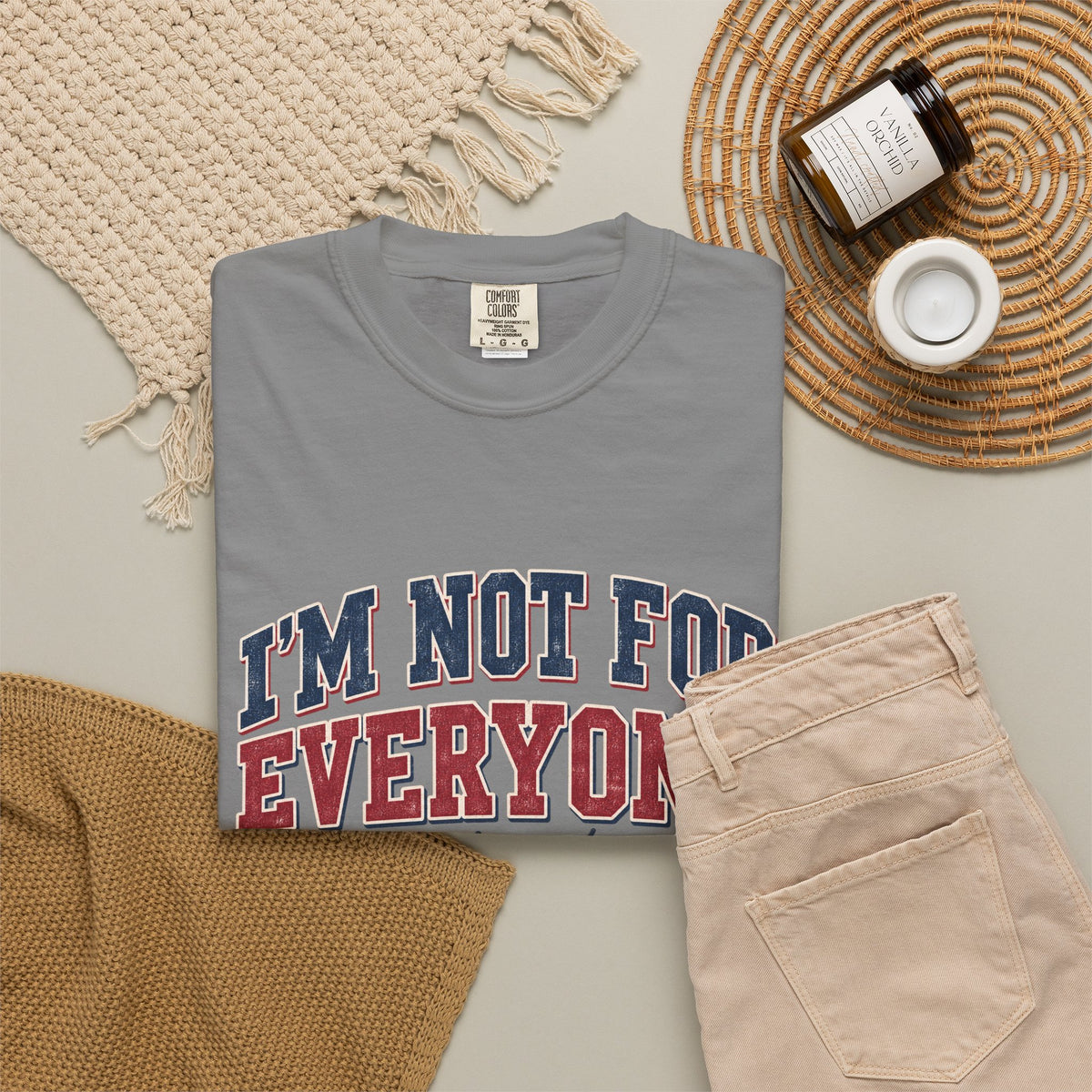 I’m Not For Everyone T-Shirt — Bold Statement Graphic Tee (‘Thank Goodness’ Script)