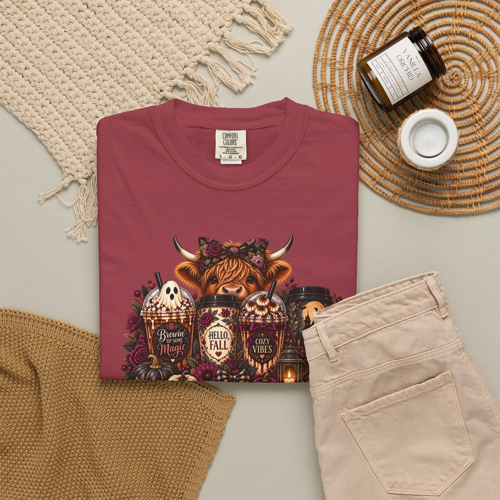 Vintage Floral Coffee Heifer T-Shirt — Heifer Coffee Graphic Tee