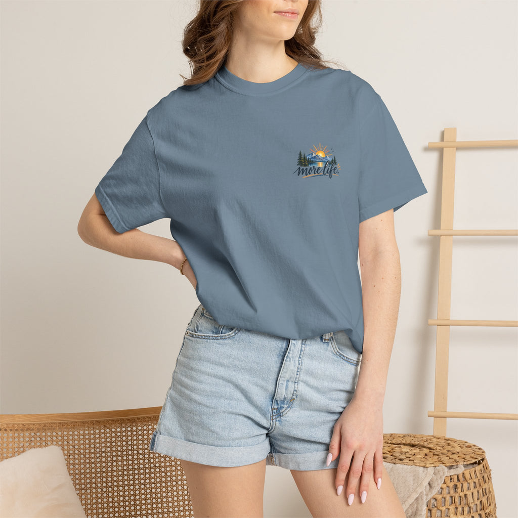 Adventure Graphic T-Shirt — "You Can't Give Your Life More Time" Scenic Tee