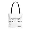 Tote Bag — "My Train of Thought Leaves the Station Without Me" Funny Quote Canvas Tote