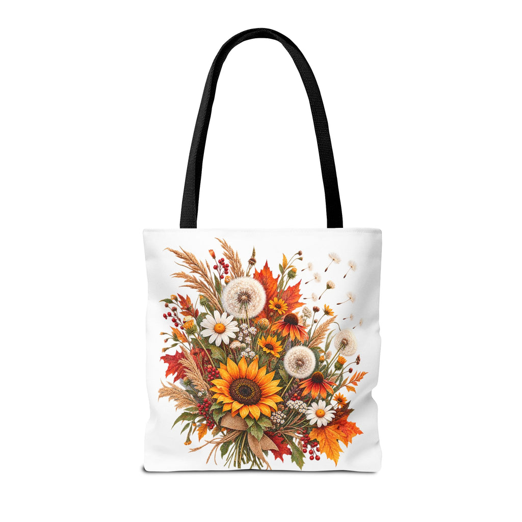 Sunflower Autumn Bouquet Tote Bag — Fall Floral Canvas Tote