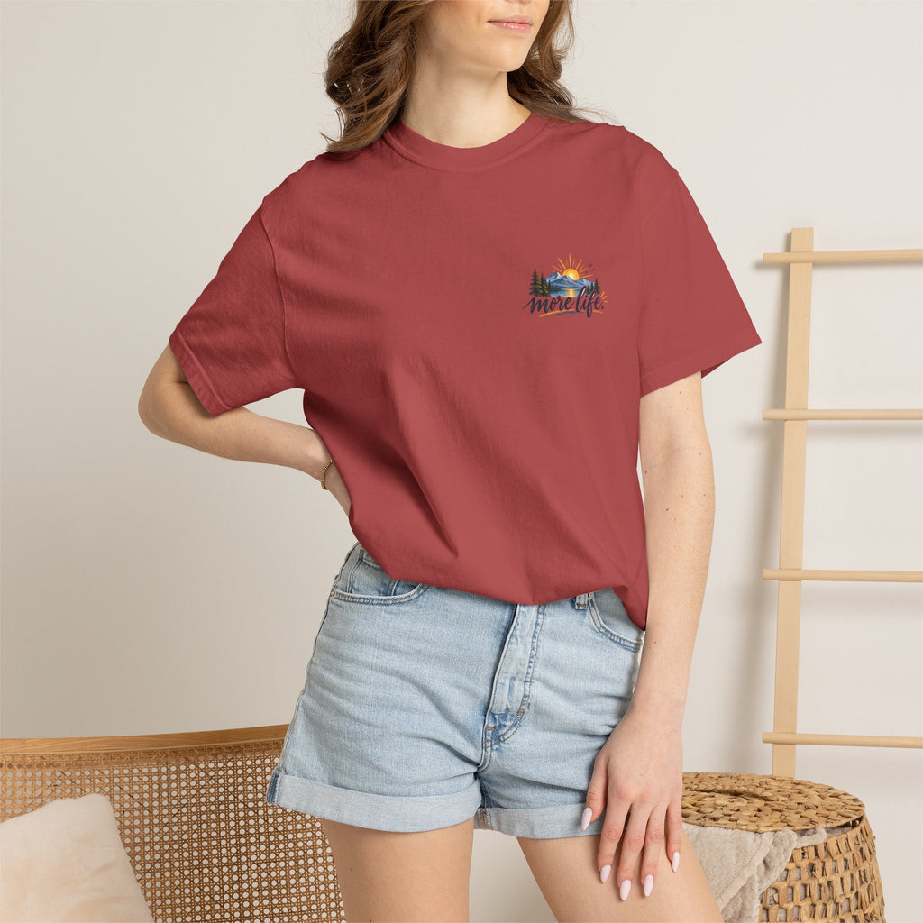 Adventure Graphic T-Shirt — "You Can't Give Your Life More Time" Scenic Tee