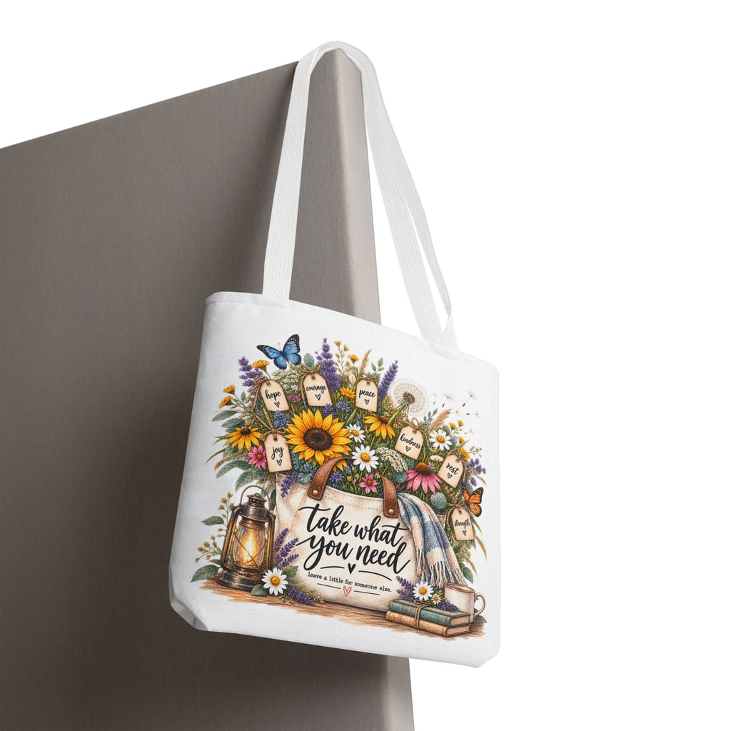 Floral 'Take What You Need' Tote Bag