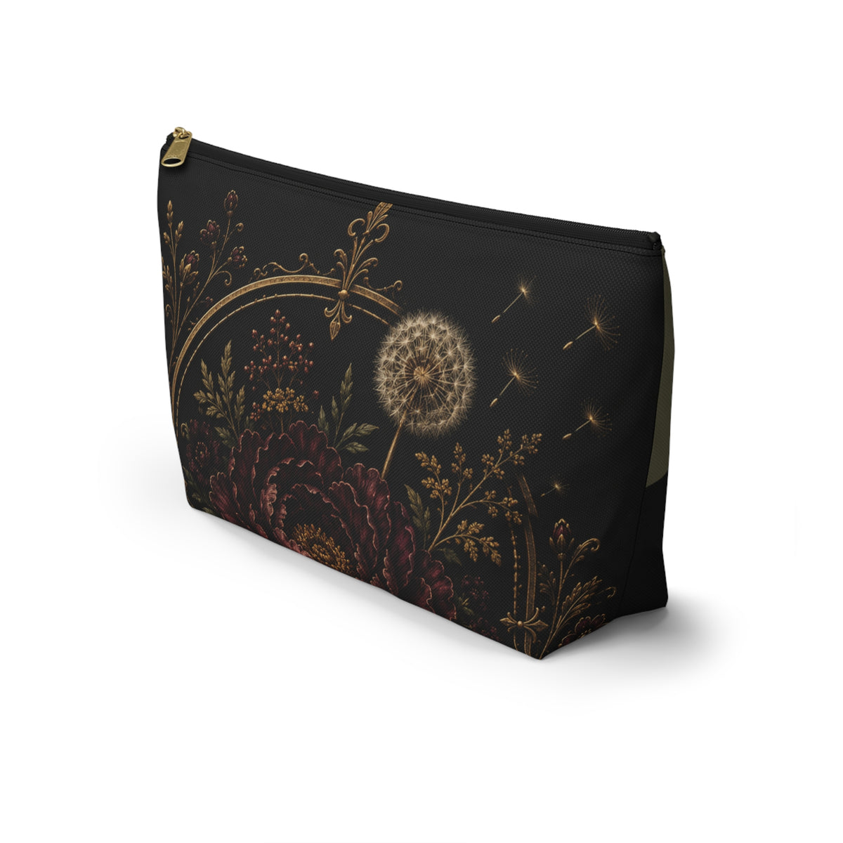 Midnight Garden Floral Dandelion Accessory Pouch