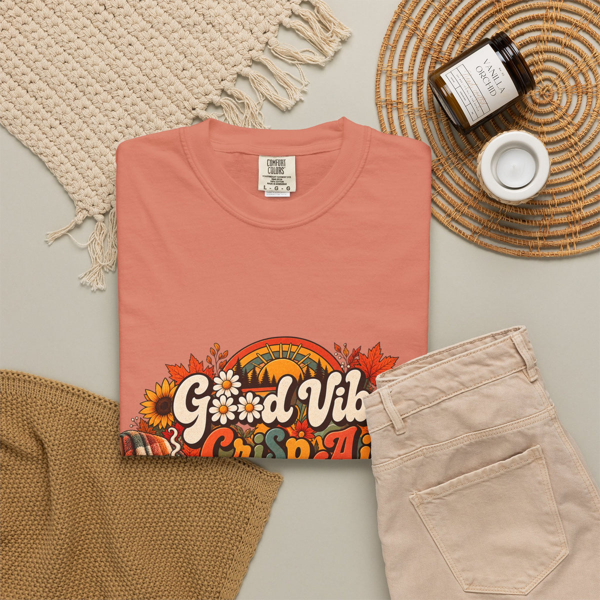 Fall Cozy 'Good Vibes & Cider' T-Shirt