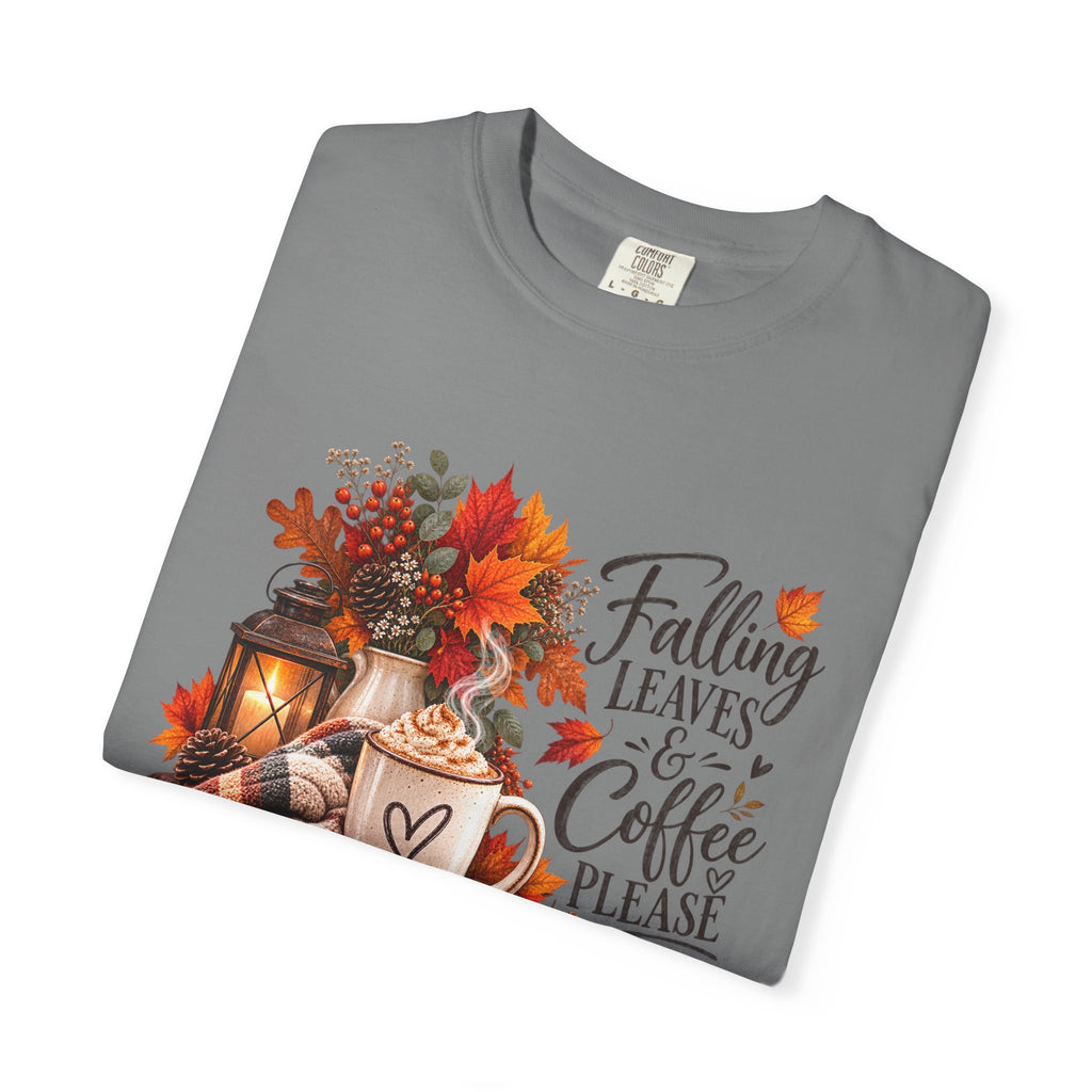 Falling Leaves & Coffee Please T-Shirt