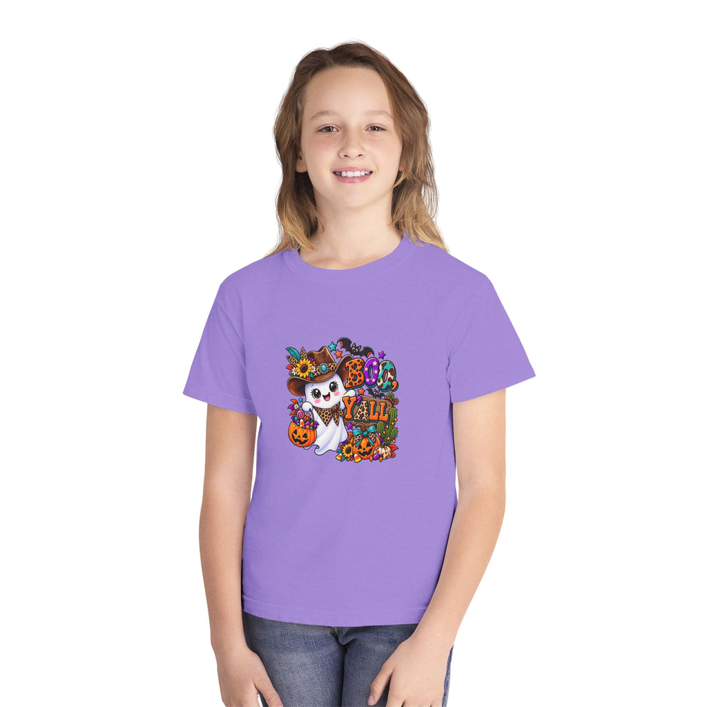 Kids' Halloween Ghost Tee — Cute Fall Pumpkin & Floral Trick-or-Treat Shirt