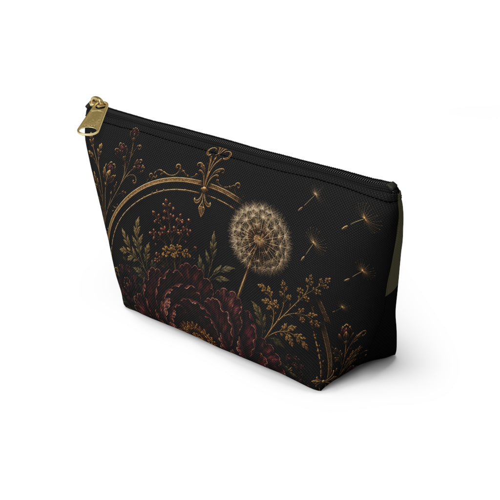 Midnight Garden Floral Dandelion Accessory Pouch