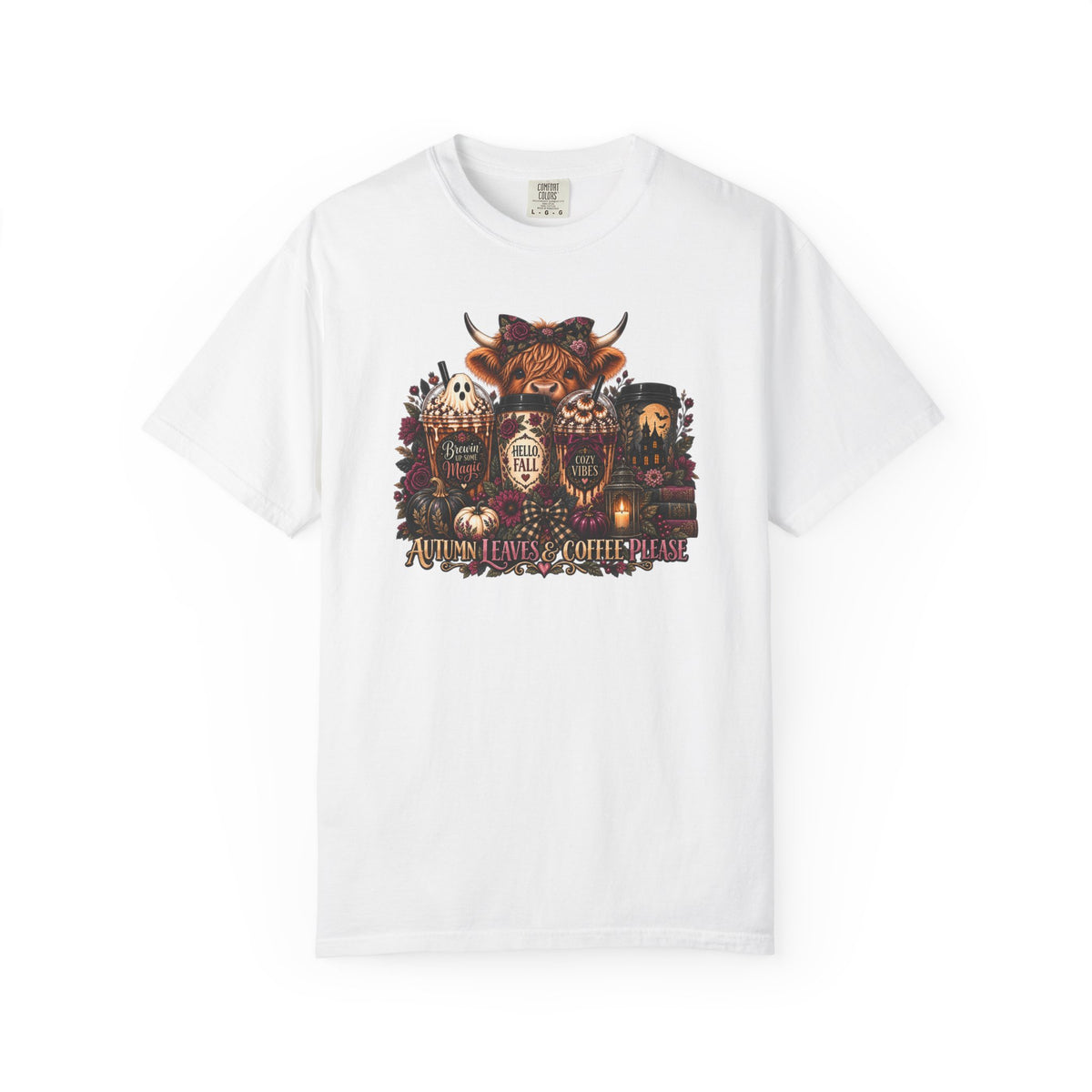 Vintage Floral Coffee Heifer T-Shirt — Heifer Coffee Graphic Tee