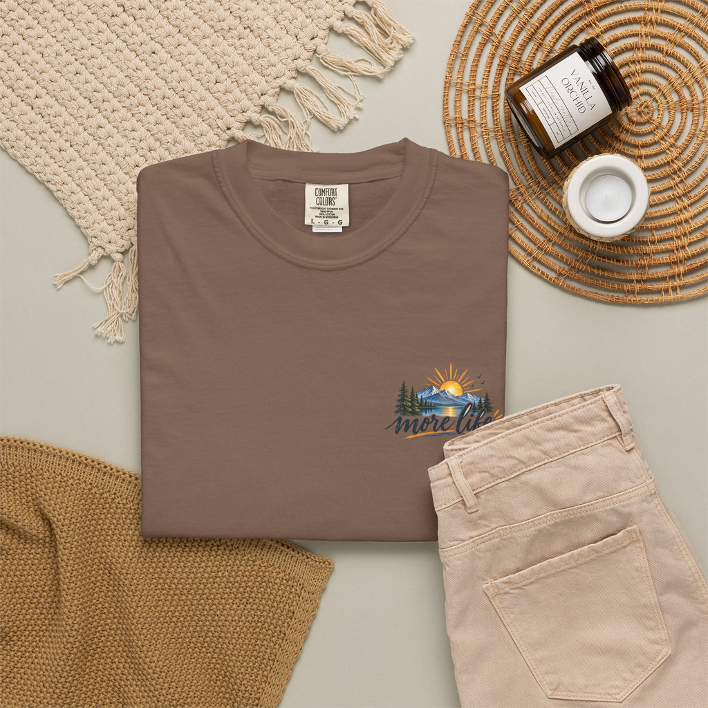 Adventure Graphic T-Shirt — "You Can't Give Your Life More Time" Scenic Tee