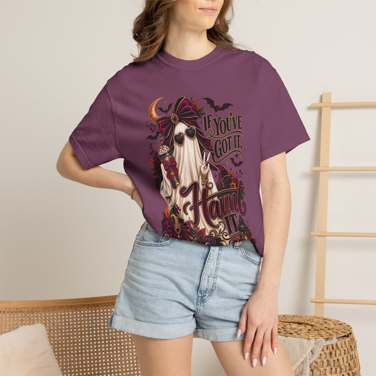 Halloween Ghost T-Shirt – "If You’ve Got It, Haunt It" Spooky Graphic Tee