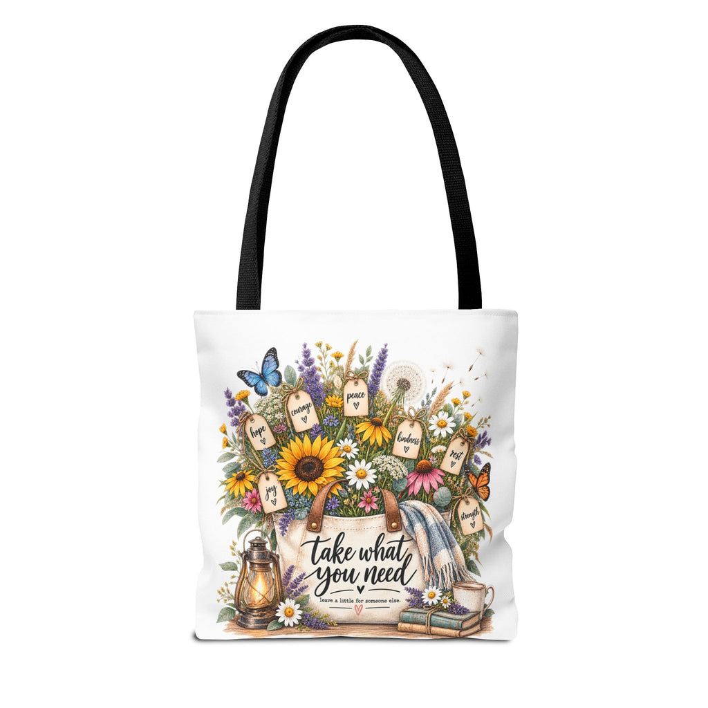 Floral 'Take What You Need' Tote Bag